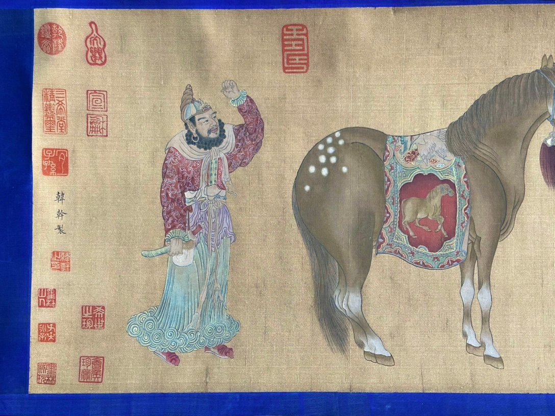 Chinese scroll painting Han Gan