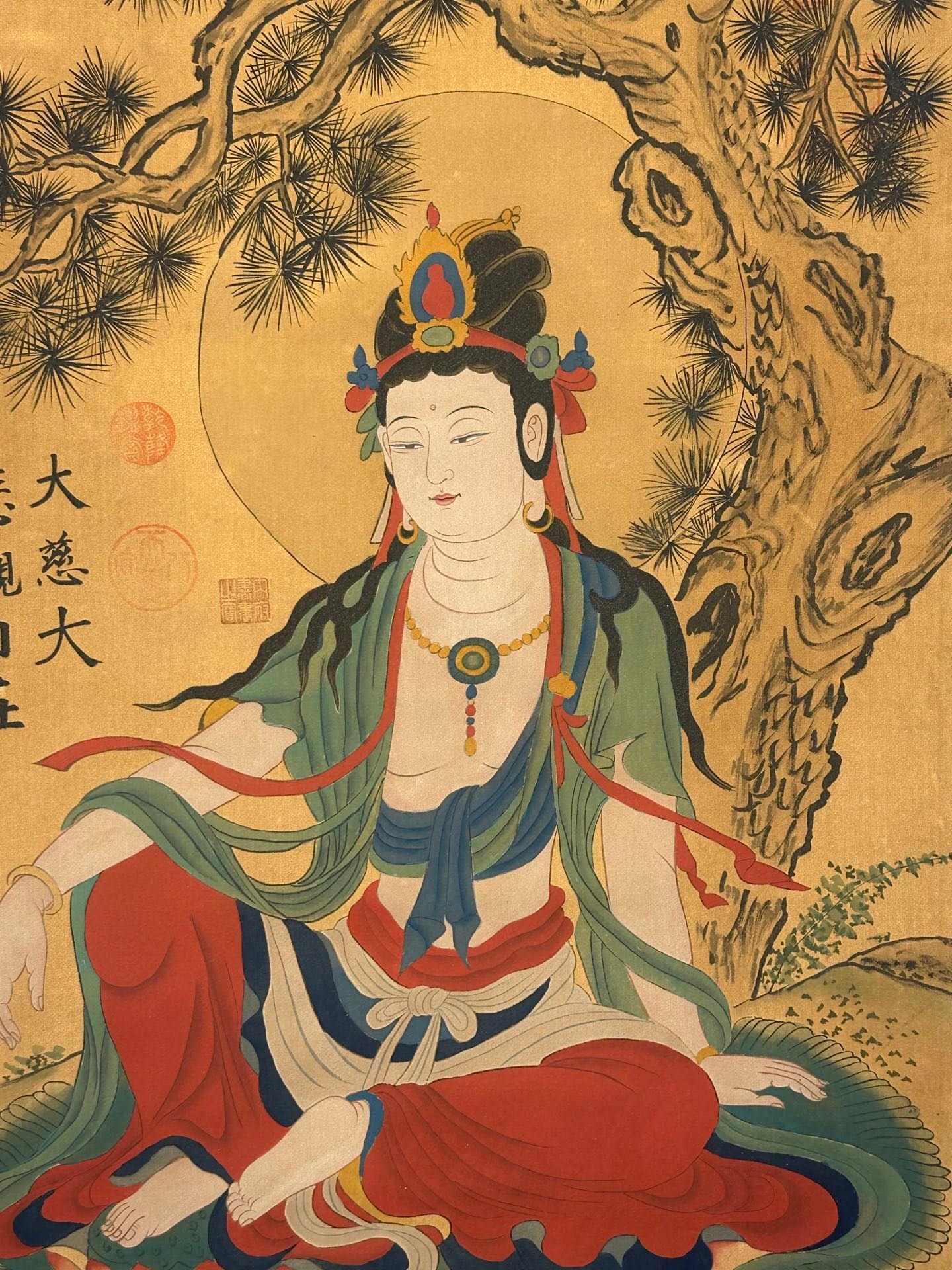 Chinese scroll painting Guanyin