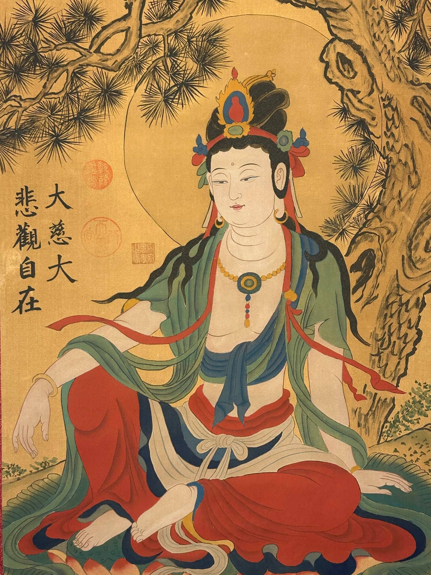 Chinese scroll painting Guanyin