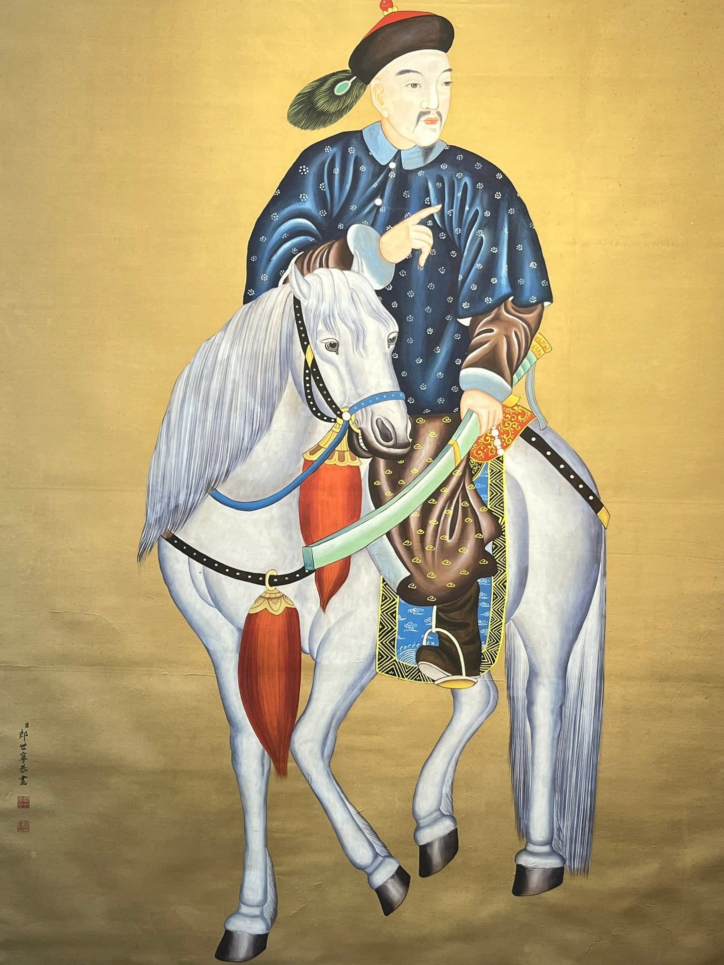 Chinese scroll painting Giuseppe