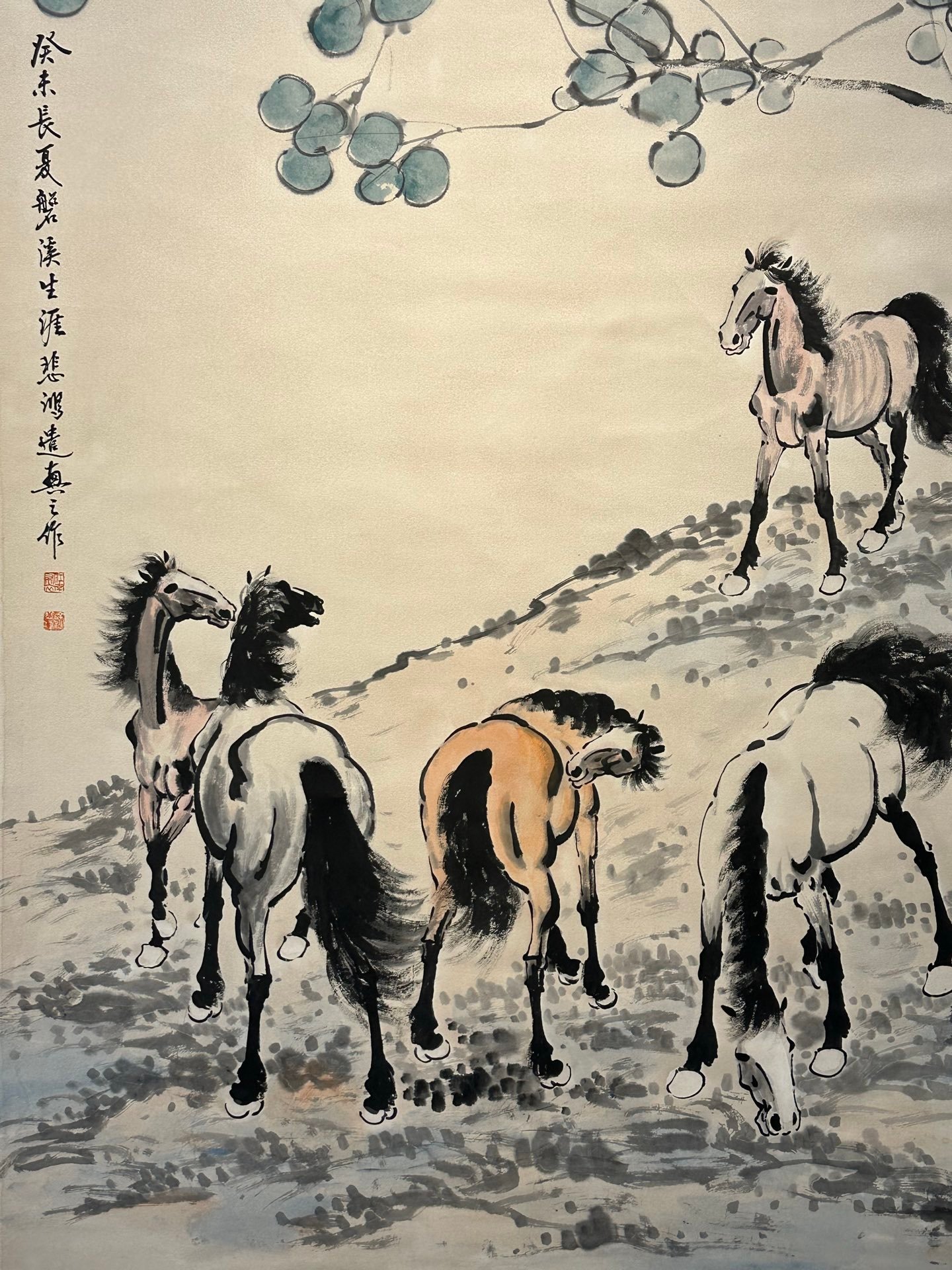 Chinese scroll painting Xu Beihong