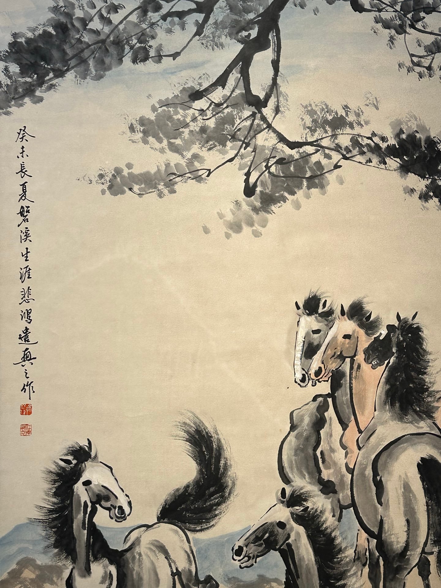 Chinese scroll painting Xu Beihong