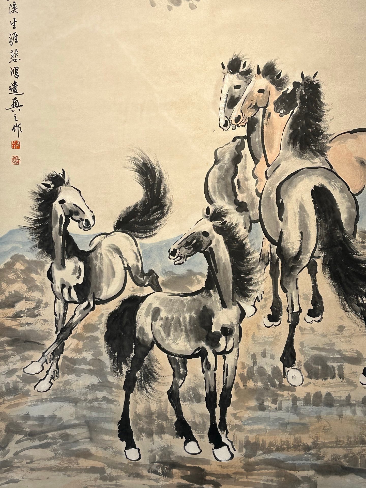 Chinese scroll painting Xu Beihong