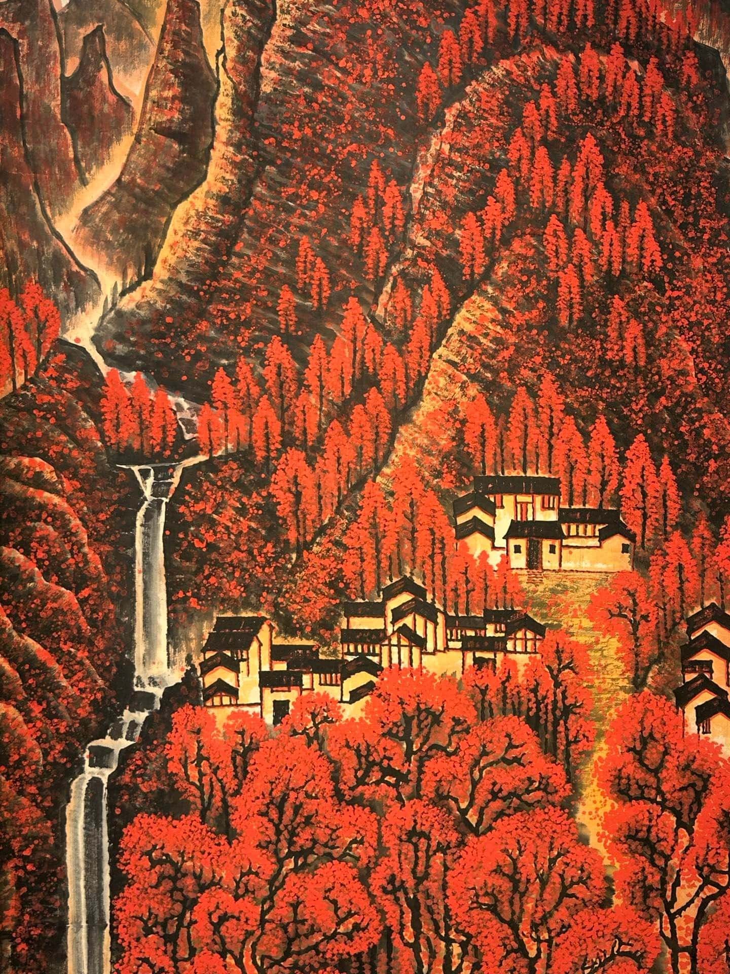 Chinese scroll painting Li Keran