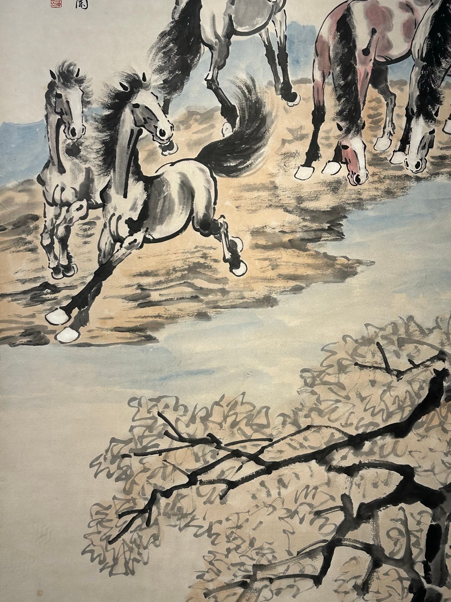 Chinese scroll painting Xu Beihong