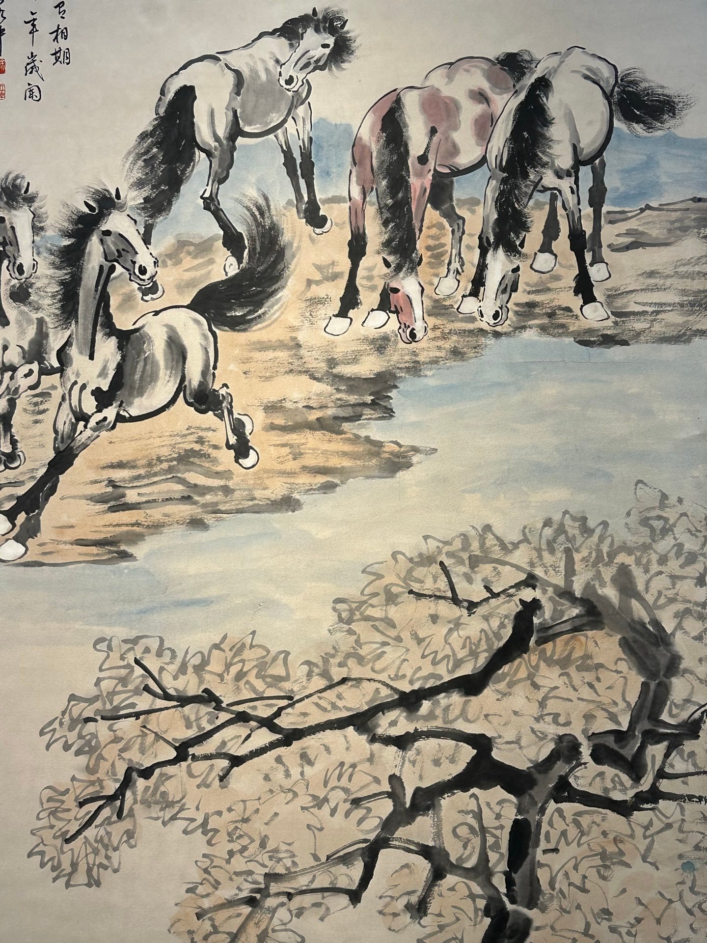 Chinese scroll painting Xu Beihong
