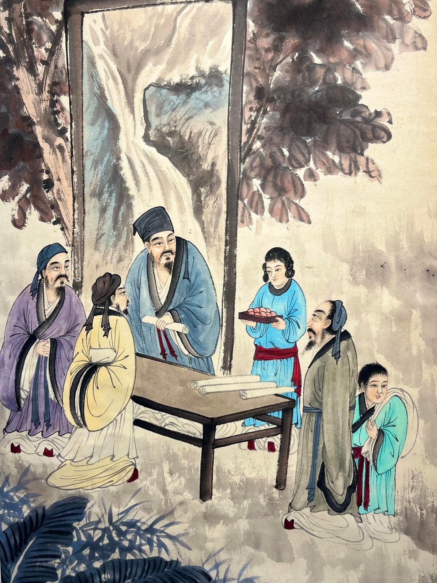 Chinese scroll painting Fu Baoshi