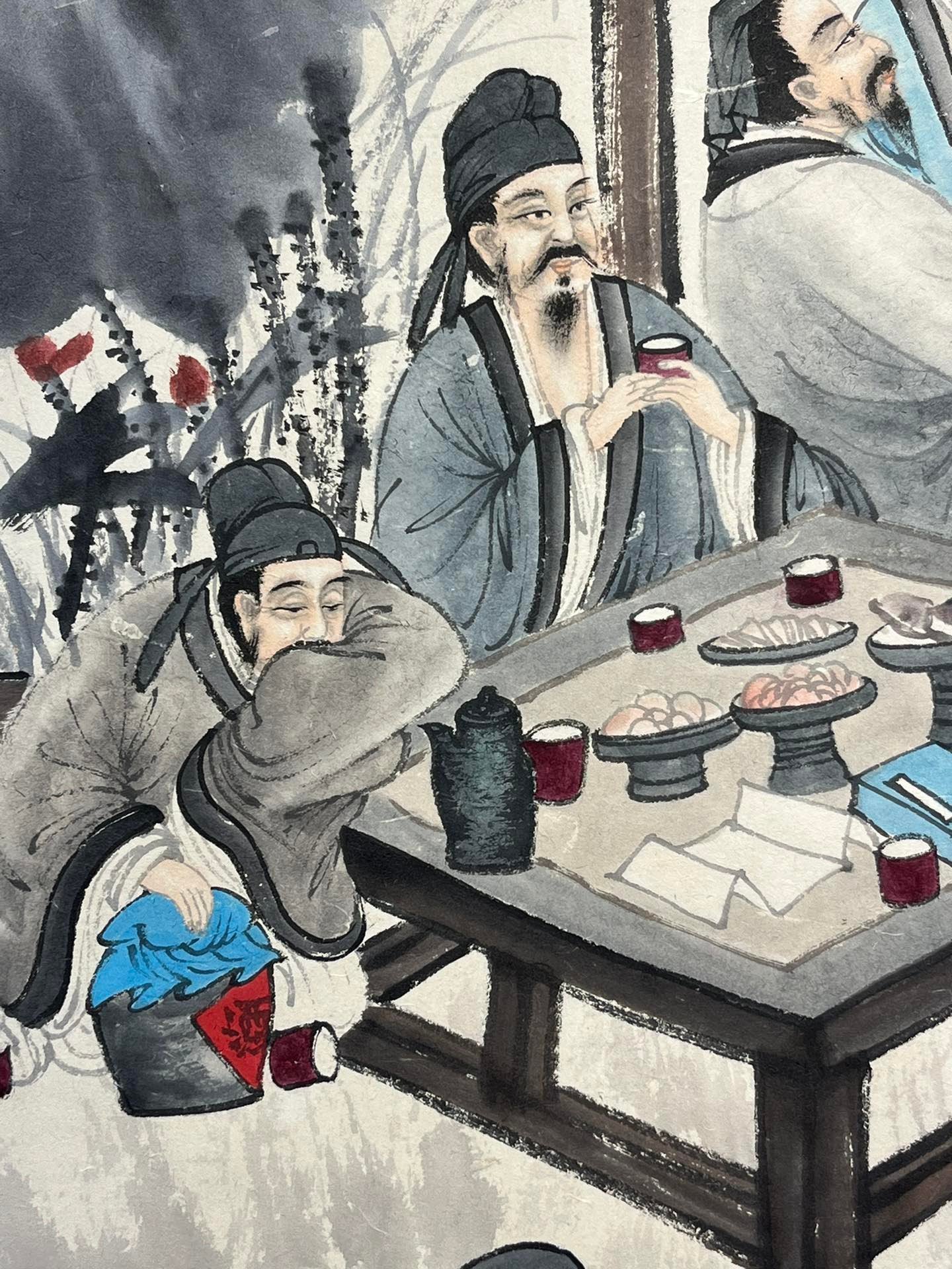 Chinese scroll painting Fu Baoshi