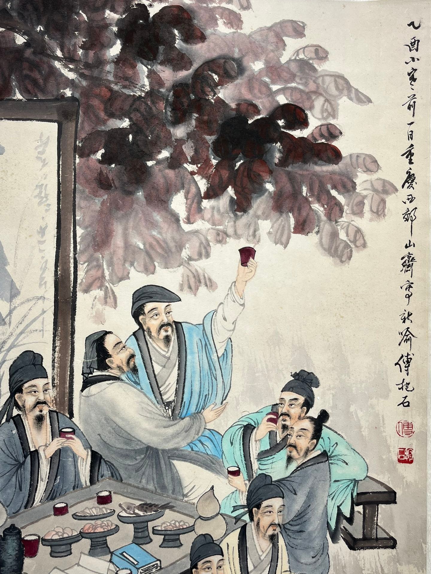 Chinese scroll painting Fu Baoshi