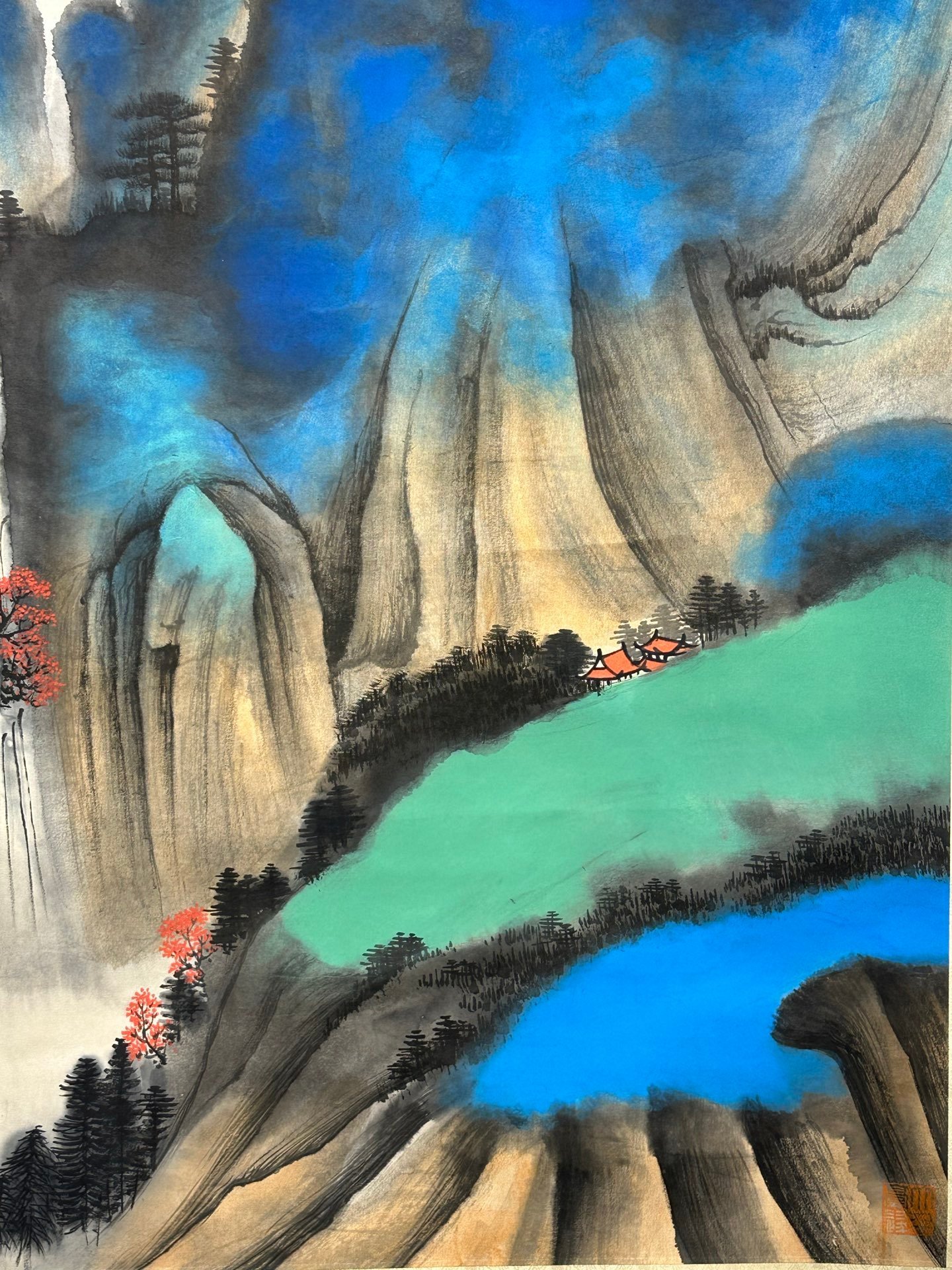 Chinese scroll painting Zhang Daqian