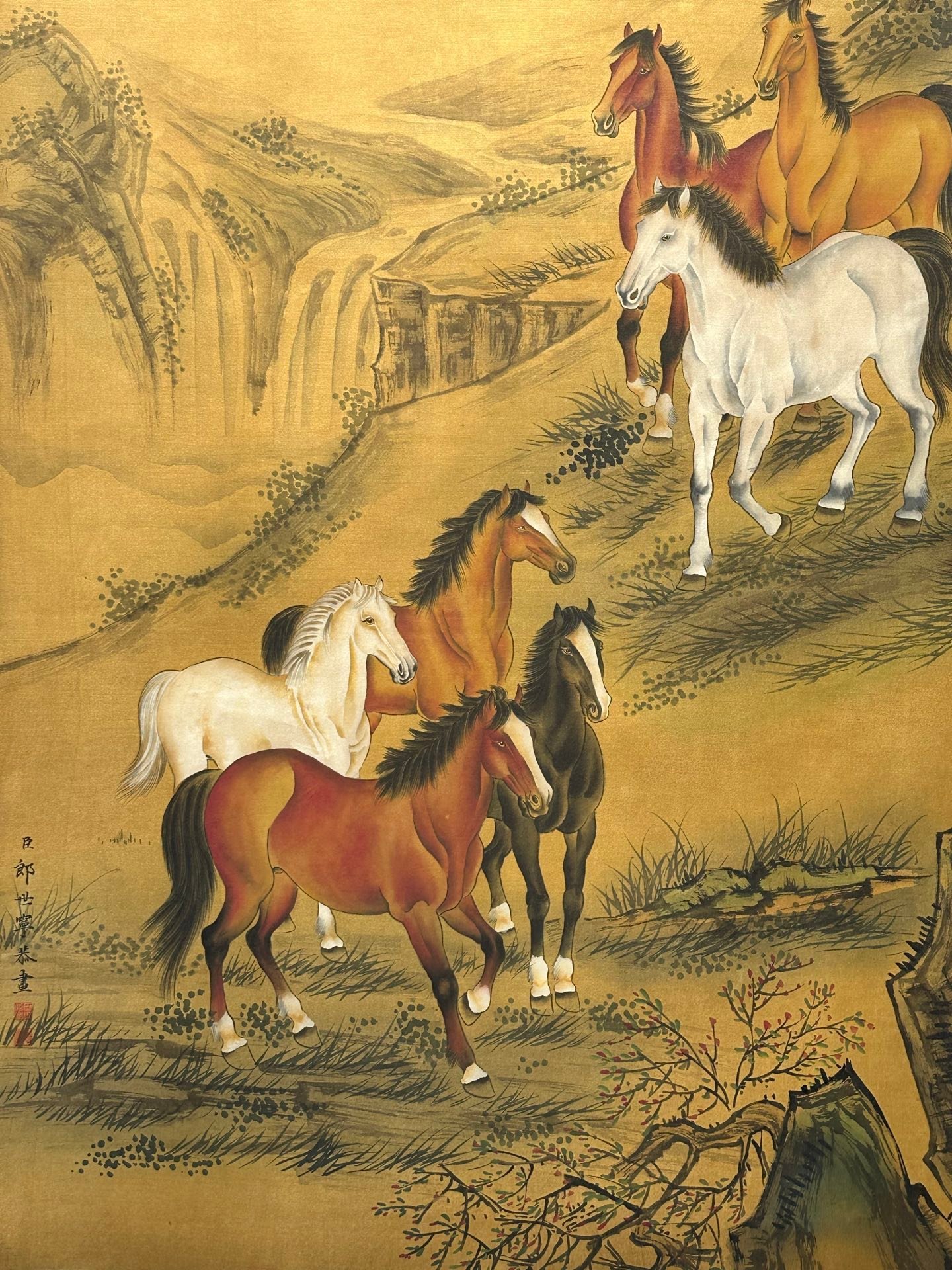Chinese scroll painting Giuseppe