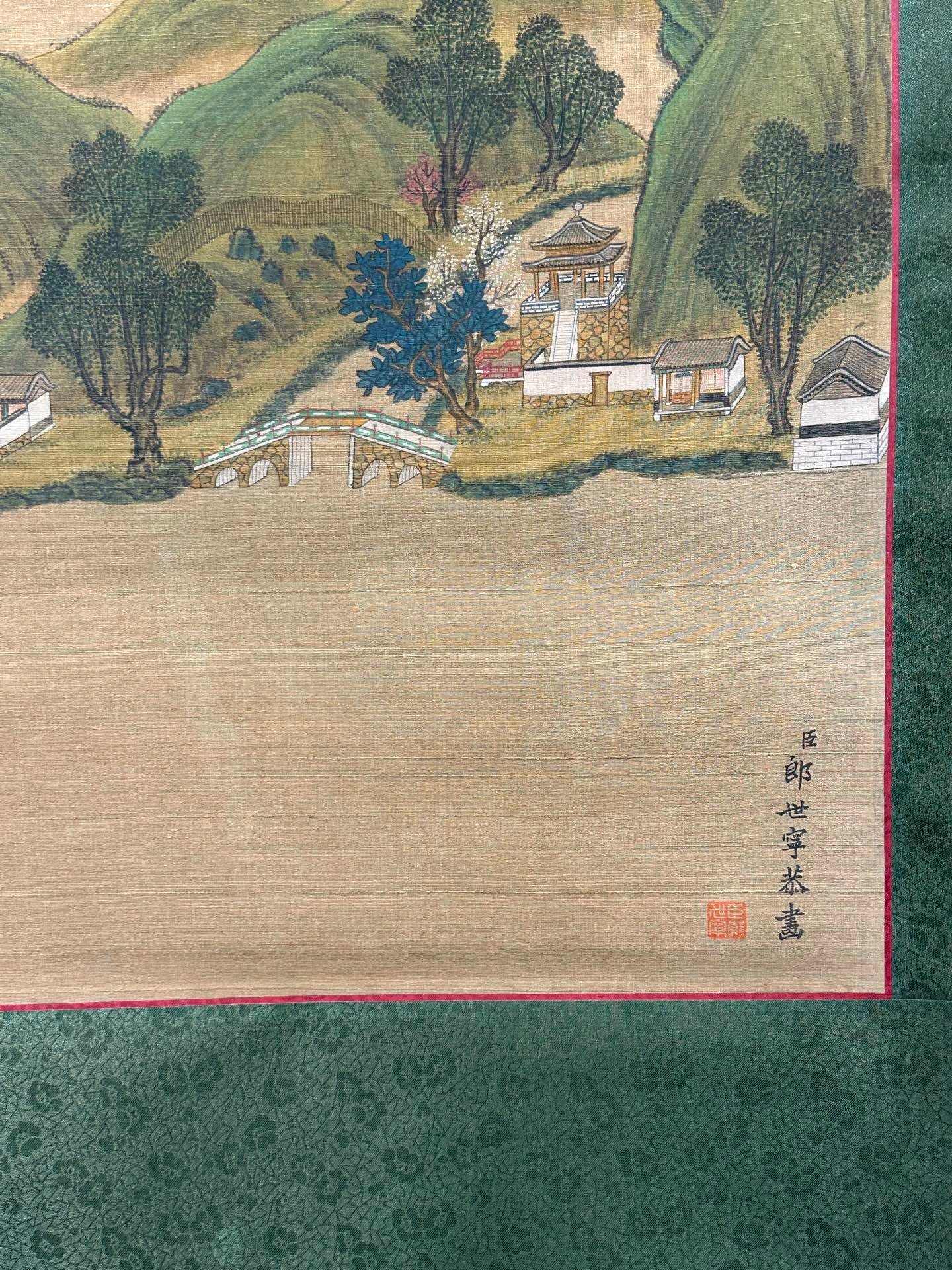 Chinese scroll painting Giuseppe
