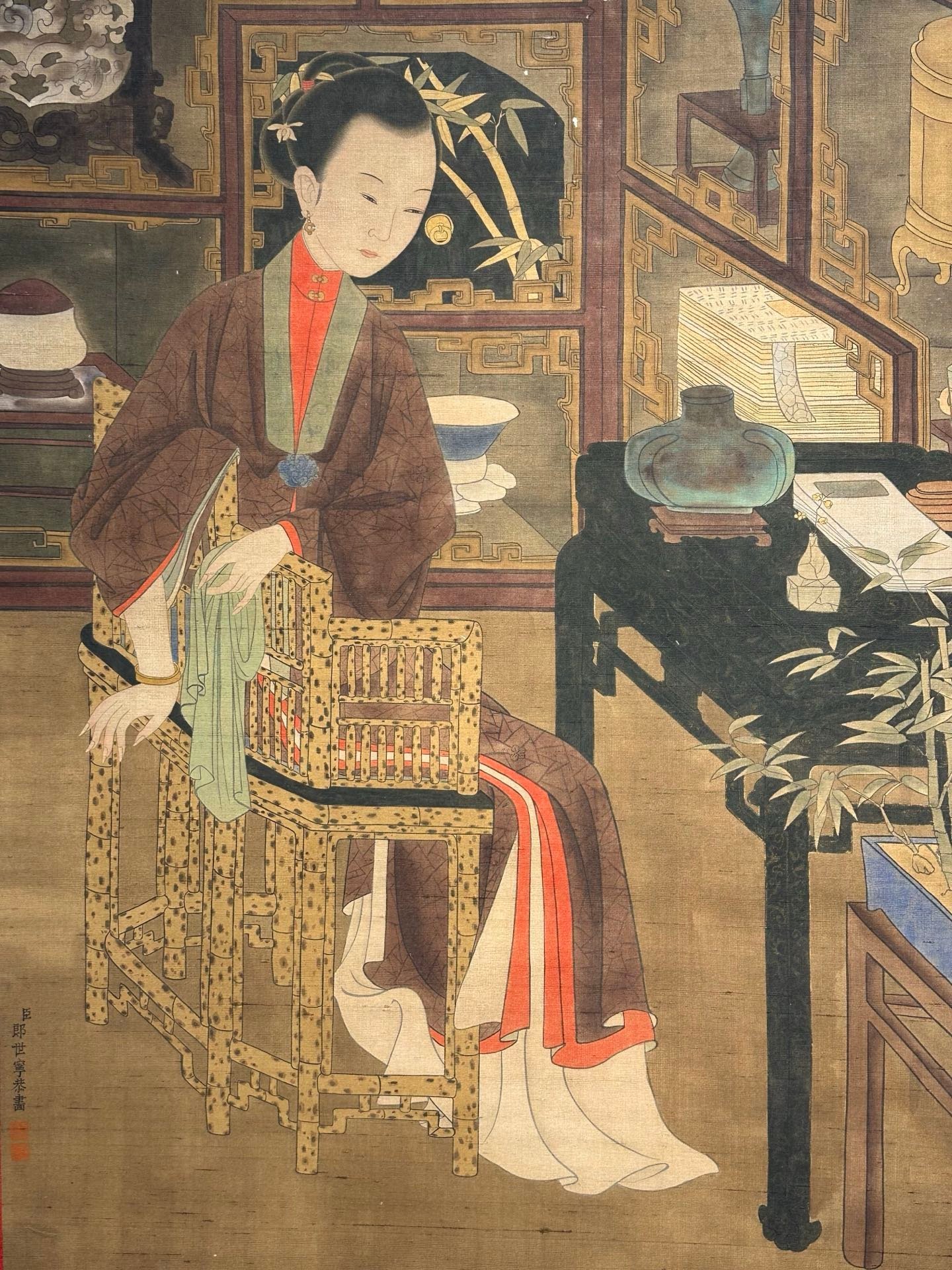 Chinese scroll painting Giuseppe