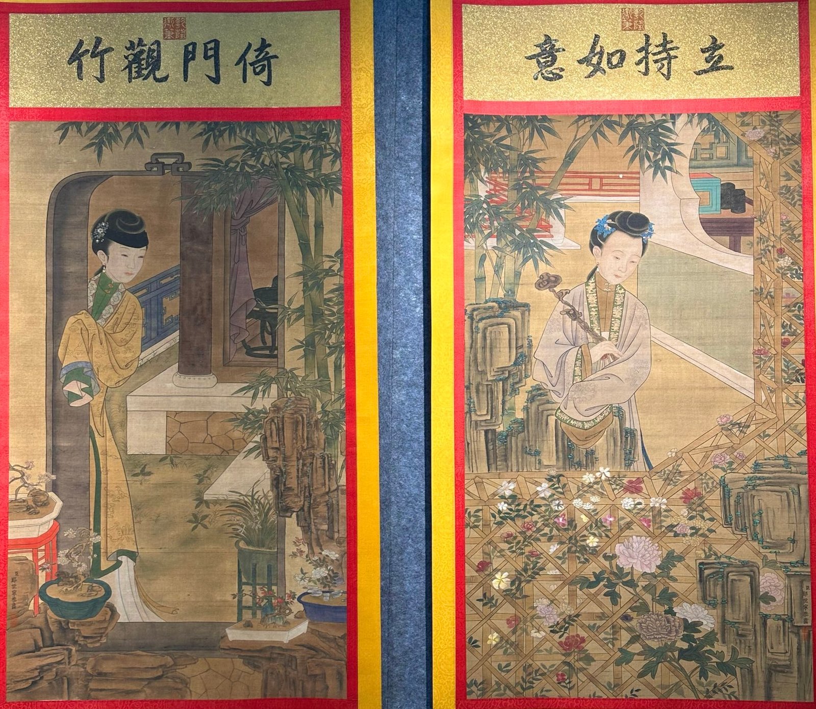 Chinese scroll painting Giuseppe