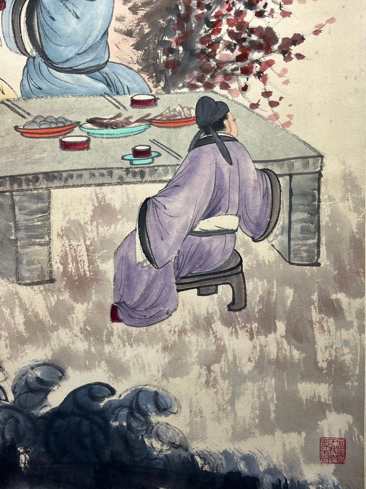 Chinese scroll painting Fu Baoshi