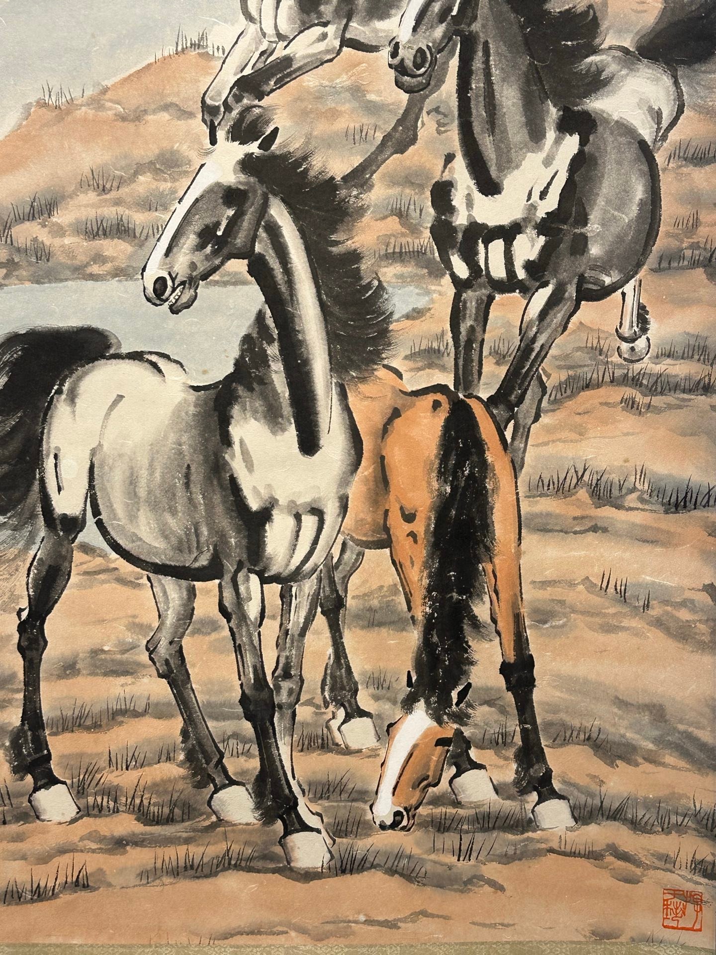 Chinese scroll painting Xu Beihong