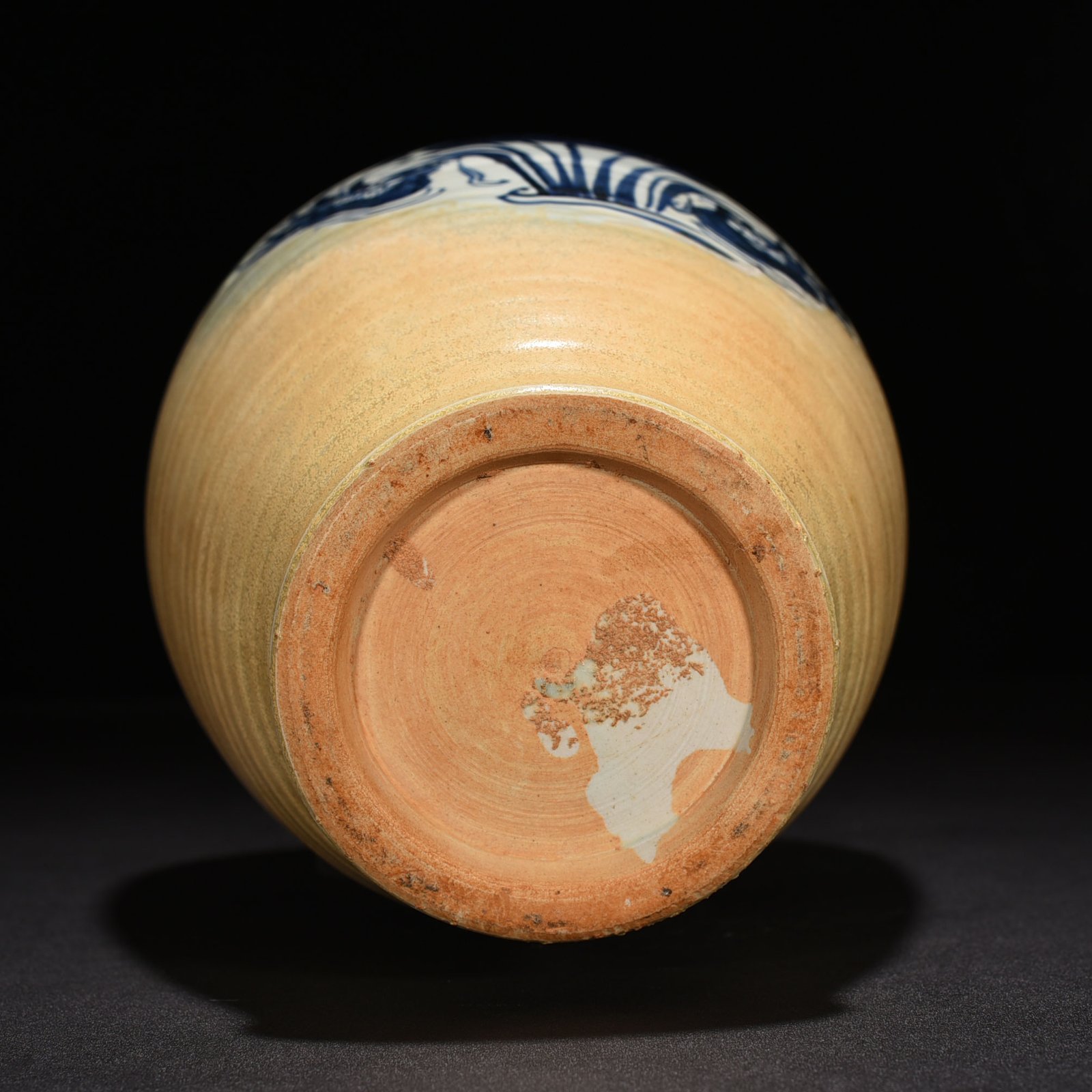Yuan Dynasty kiln blue and white with mandarin duck pattern lotus pond plum vase