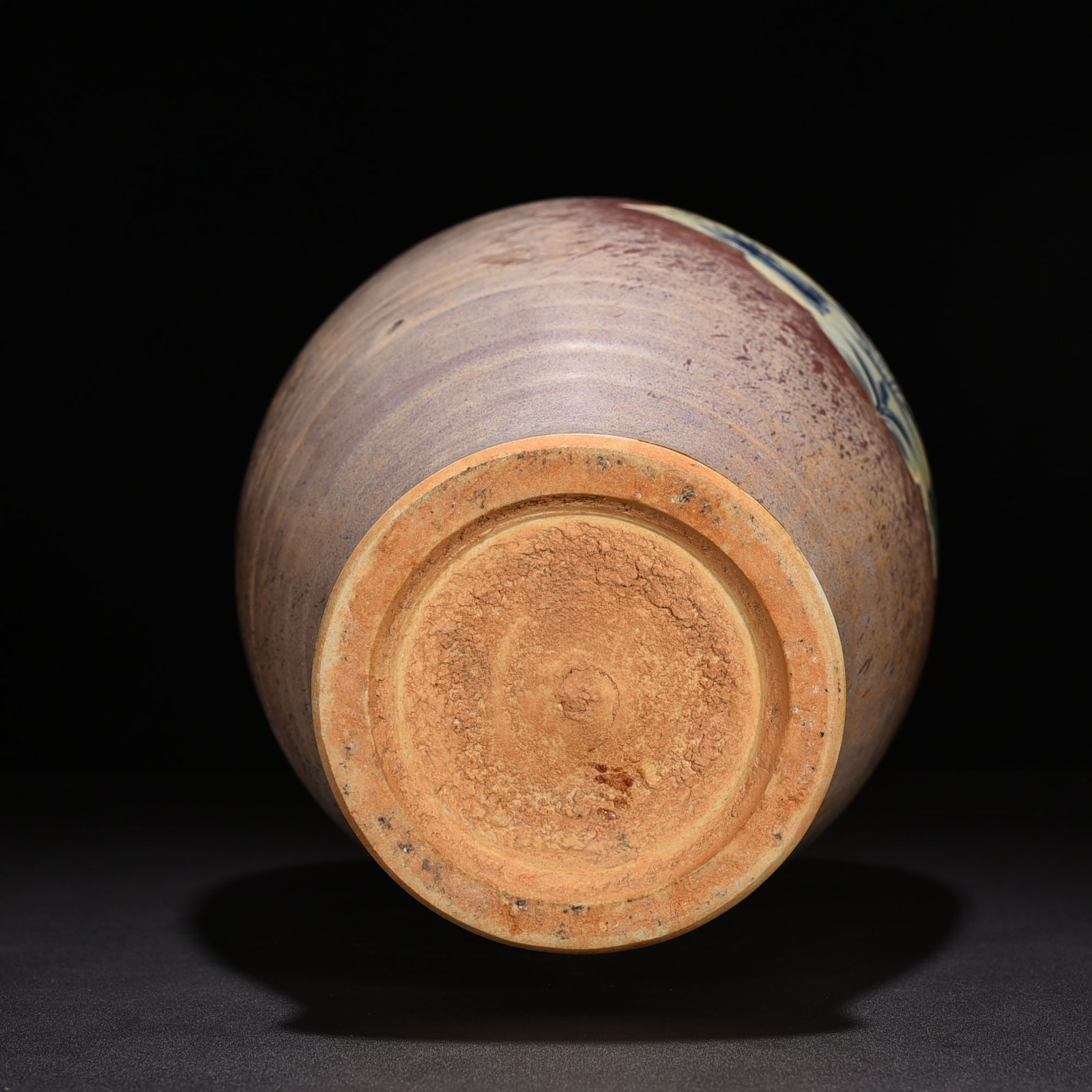 Yuan Dynasty kiln blue and white with mandarin duck pattern lotus pond plum vase