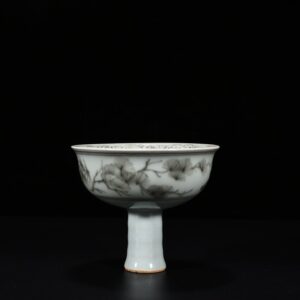 Yuan Dynasty glaze red pine bamboo and plum pattern tall bowl