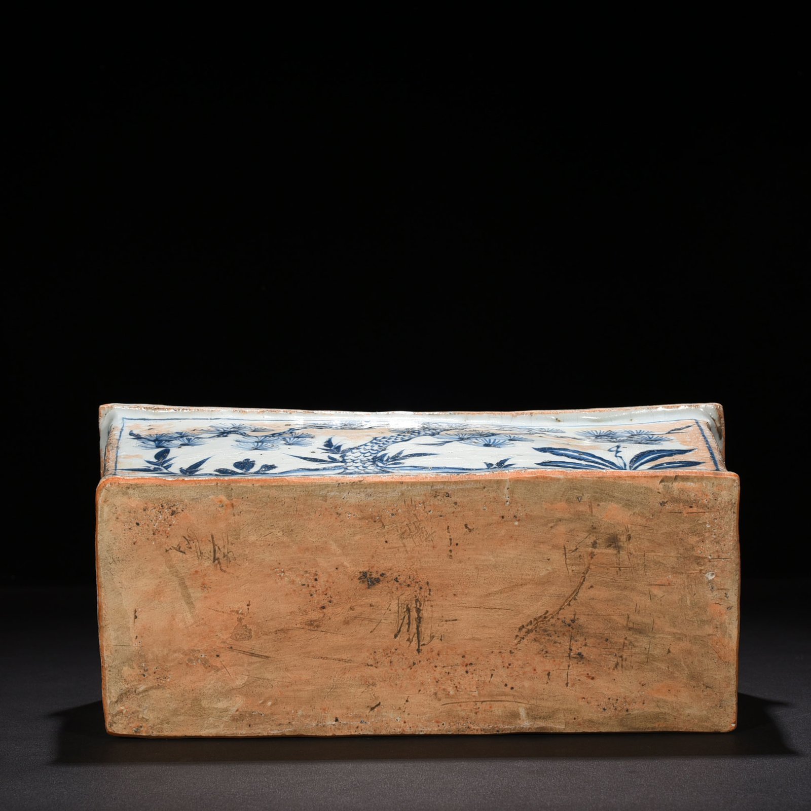 Yuan Dynasty blue and white pine bamboo plum flower and phoenix pattern square pillow