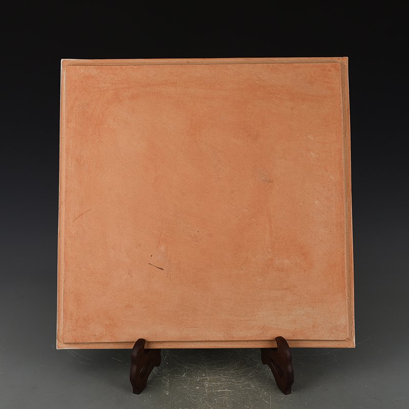 Yuan Dynasty blue and white fish and algae pattern square tea tray