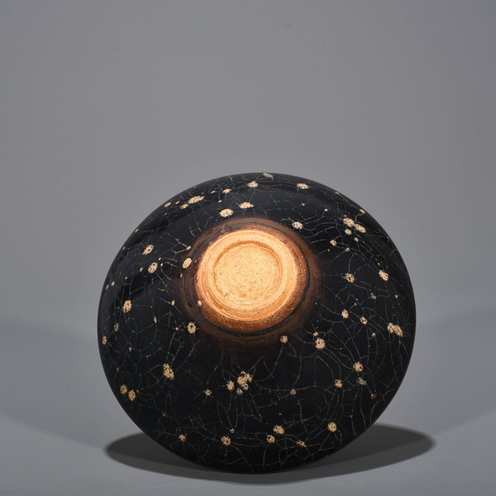 Song Dynasty Jizhou kiln phoenix and peony pattern bamboo hat bowl