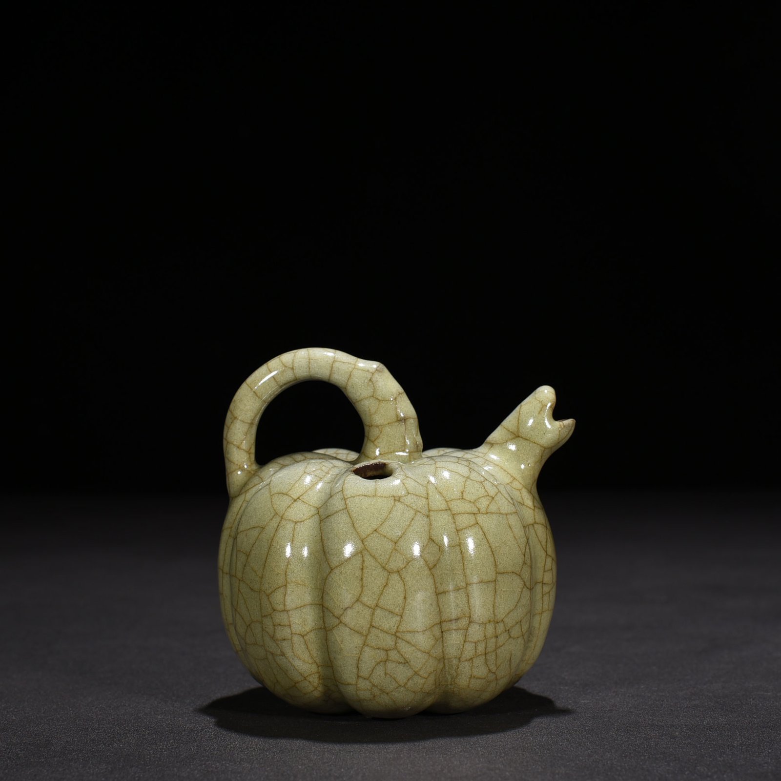 Song Dynasty Ge kiln pumpkin inkstone
