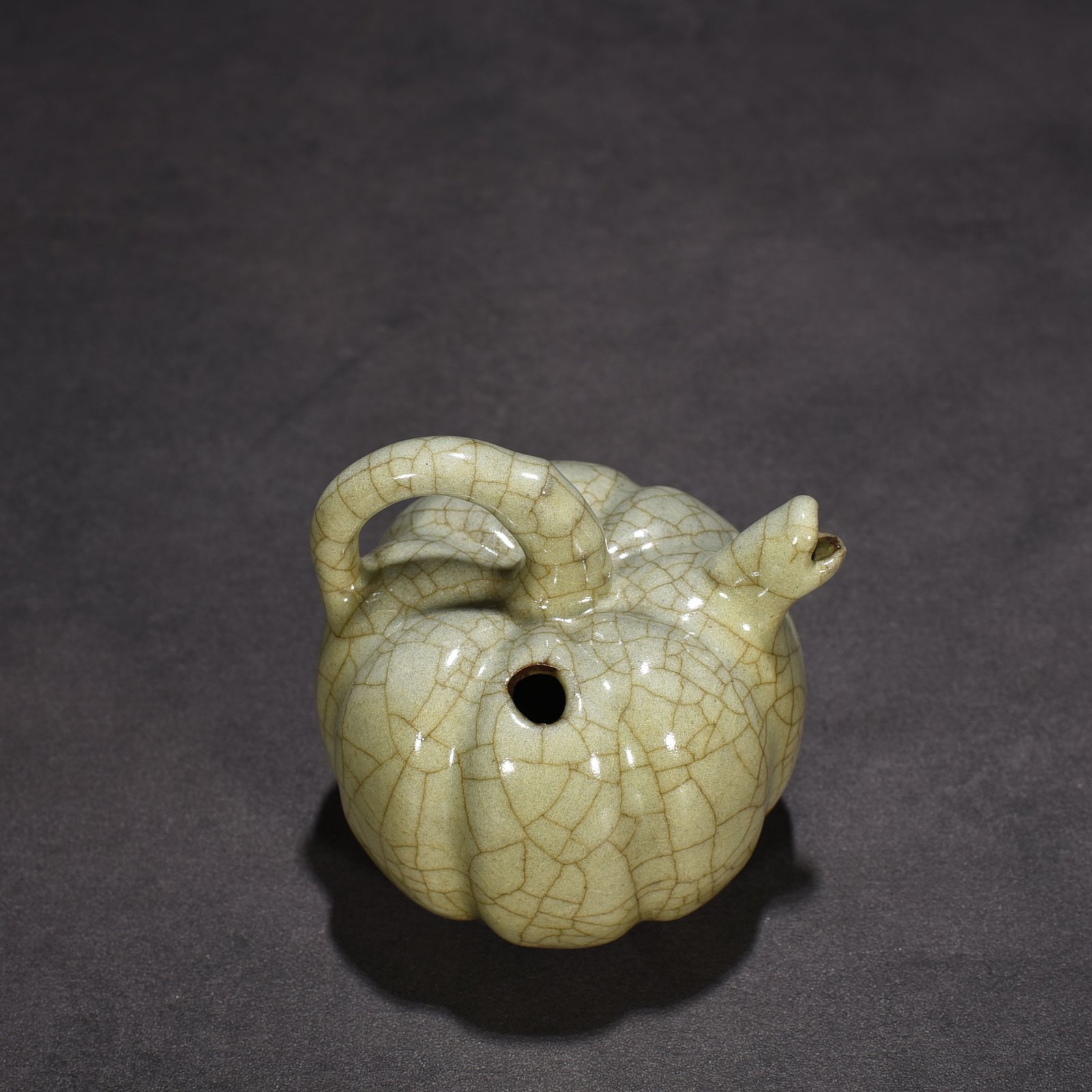 Song Dynasty Ge kiln pumpkin inkstone