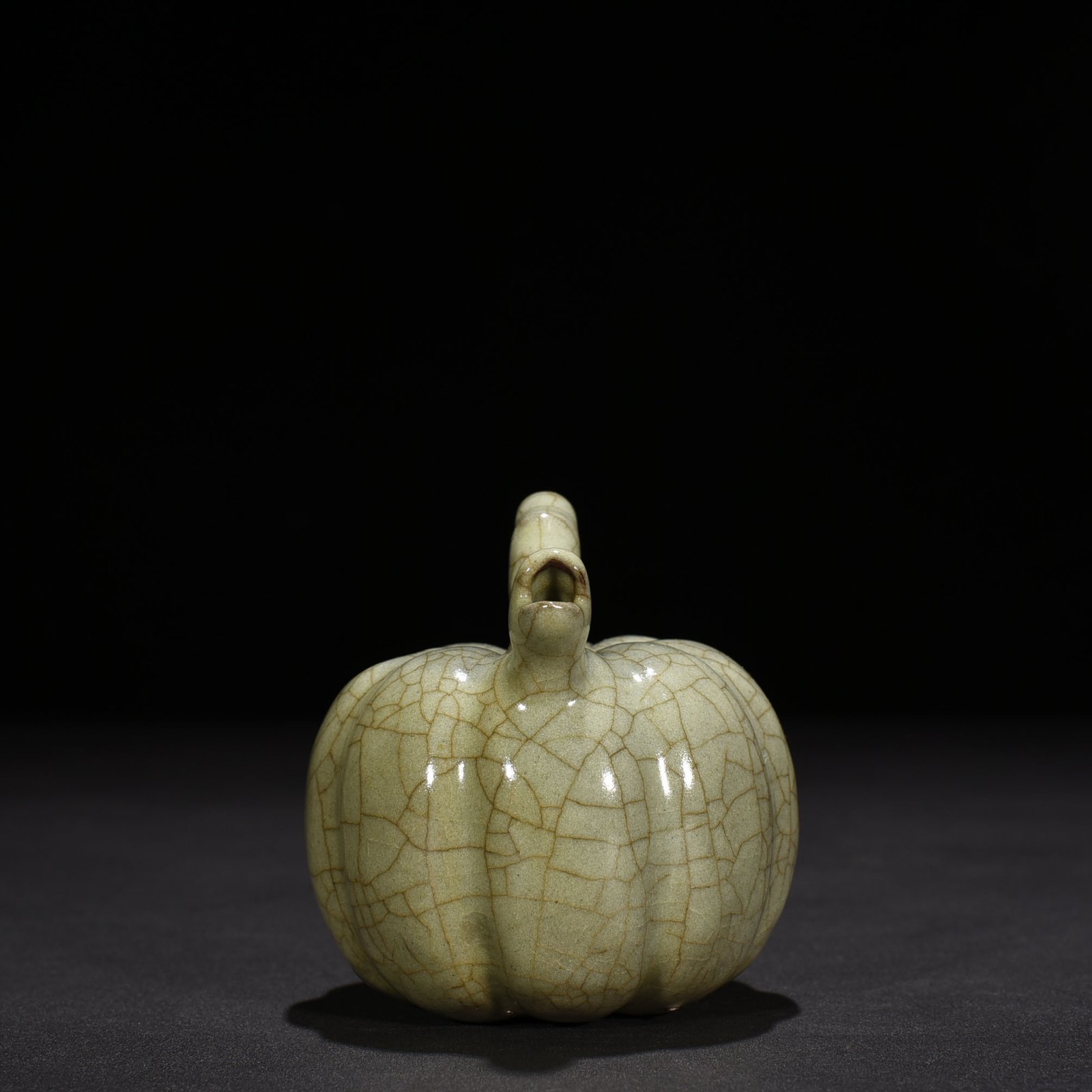 Song Dynasty Ge kiln pumpkin inkstone