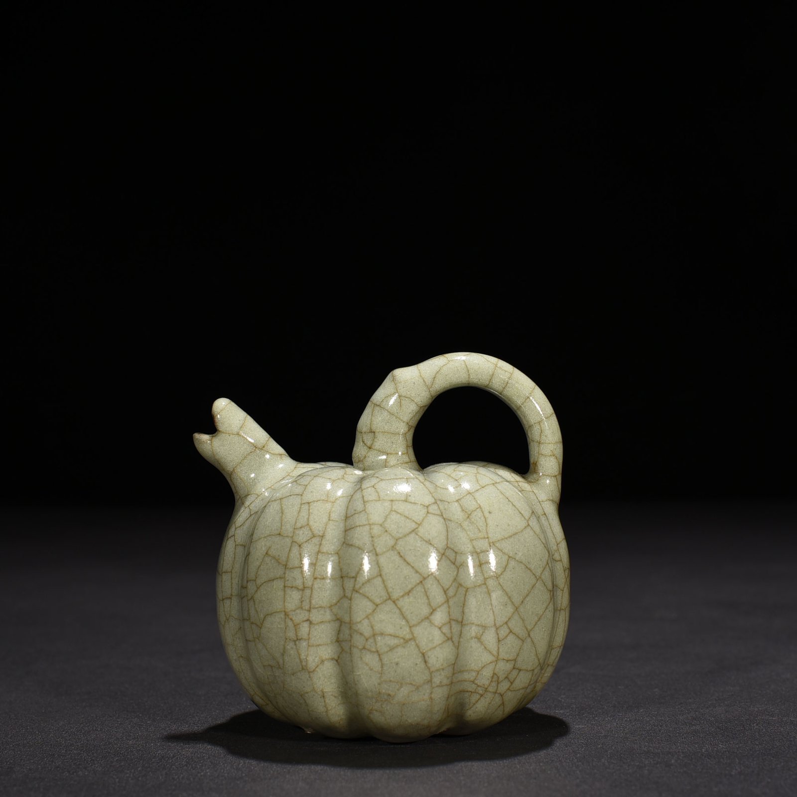 Song Dynasty Ge kiln pumpkin inkstone