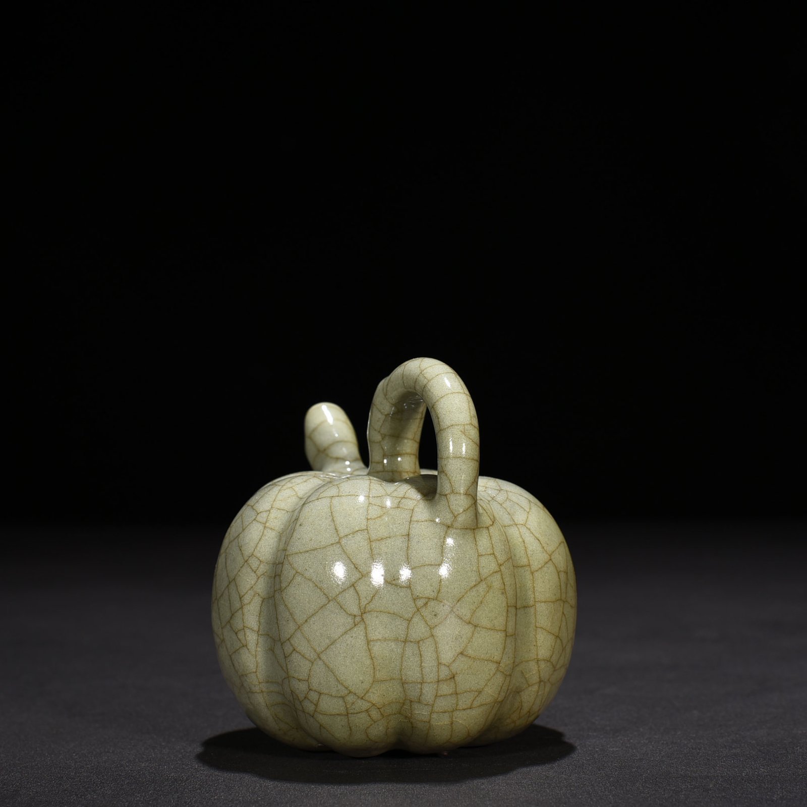 Song Dynasty Ge kiln pumpkin inkstone