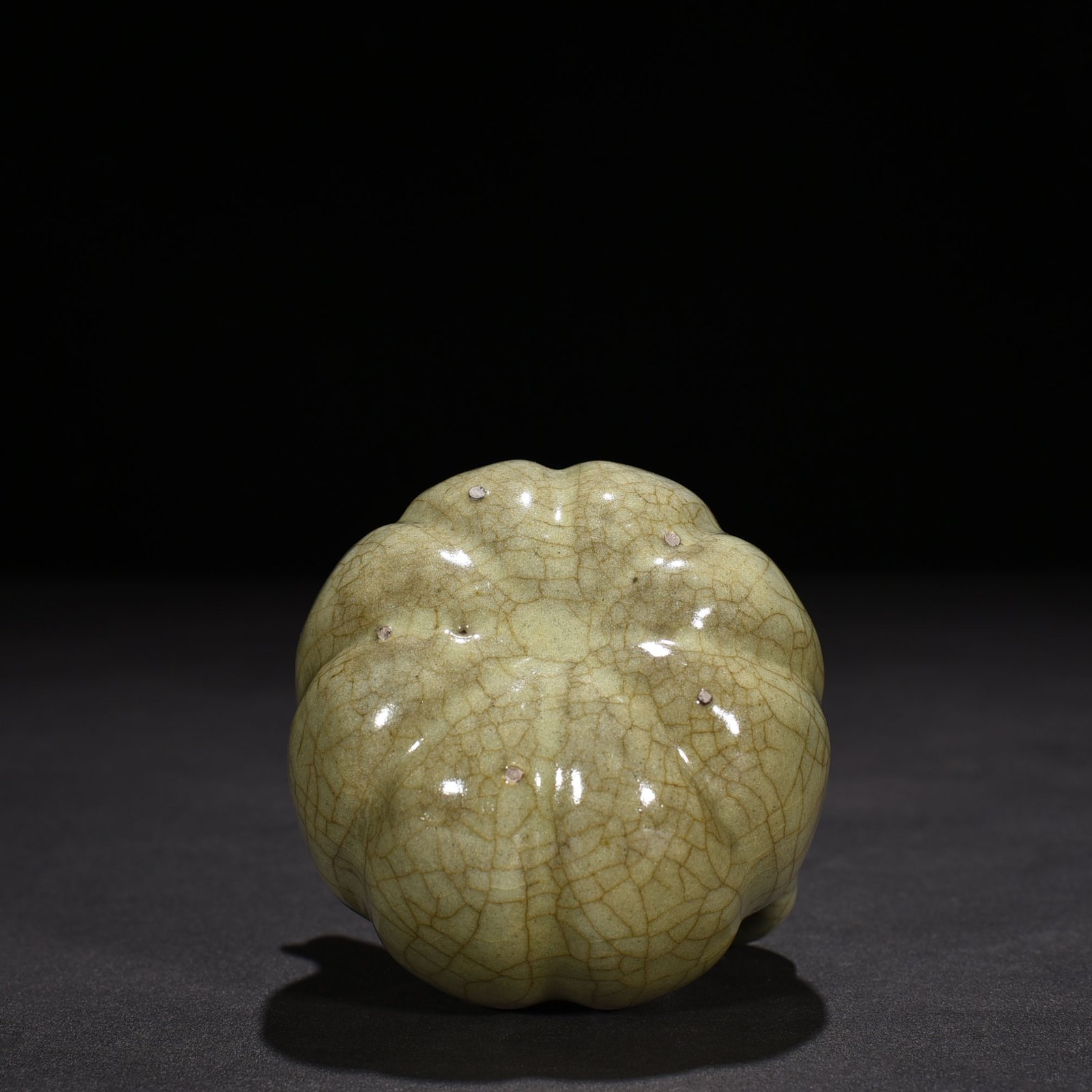 Song Dynasty Ge kiln pumpkin inkstone
