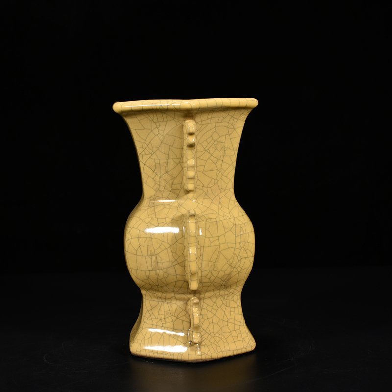Song Dynasty Ge kiln halberd-ear hexagonal vase
