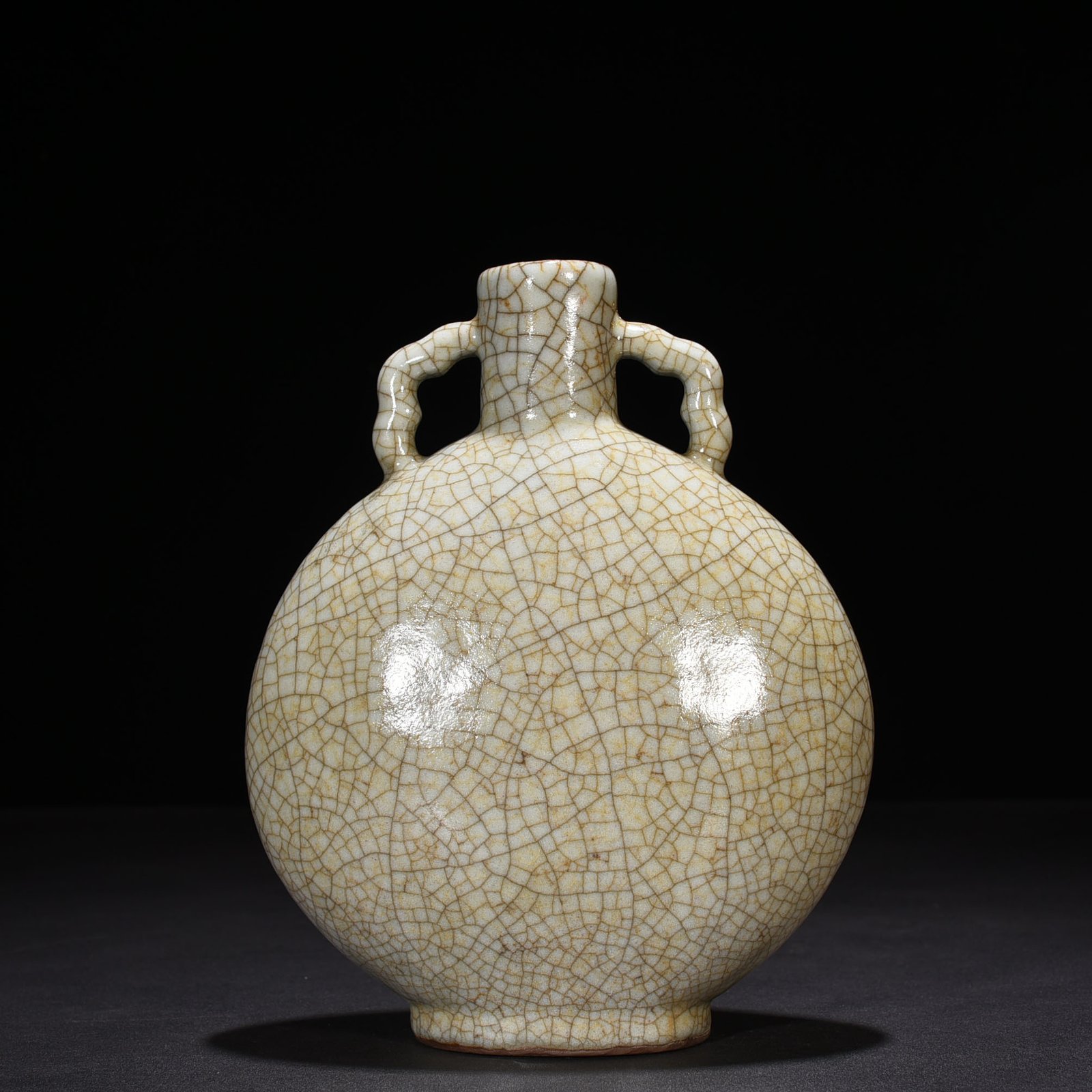 Song Dynasty Ge kiln flat bottle
