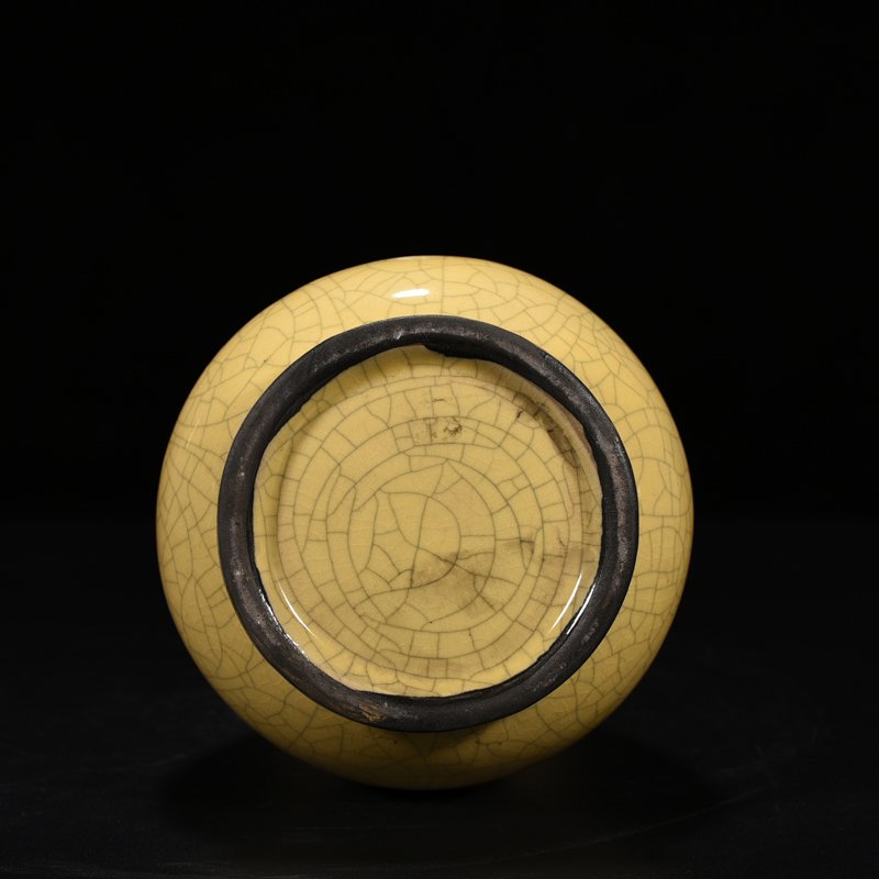 Song Dynasty Ge kiln dazzling pattern through-ear bottle