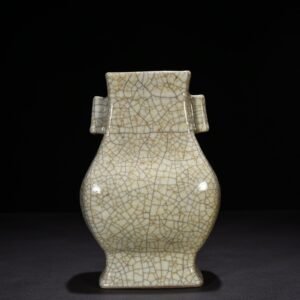Song Dynasty Ge kiln square vase with pierced ears