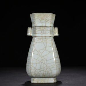 Song Dynasty official kiln style square vase with ears