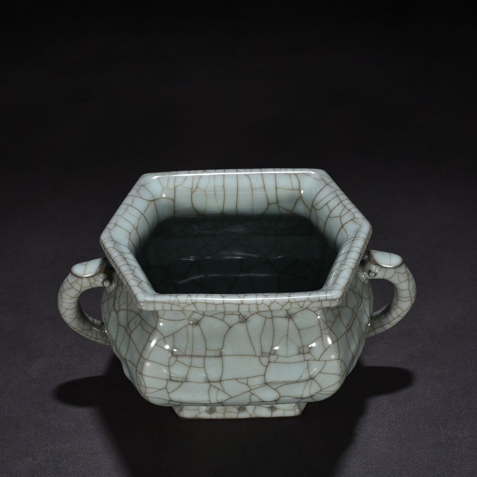 Song Dynasty Guan kiln Bagua double-ear furnace
