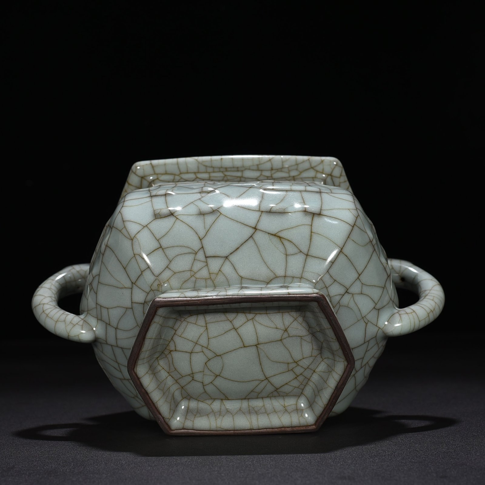 Song Dynasty Guan kiln Bagua double-ear furnace