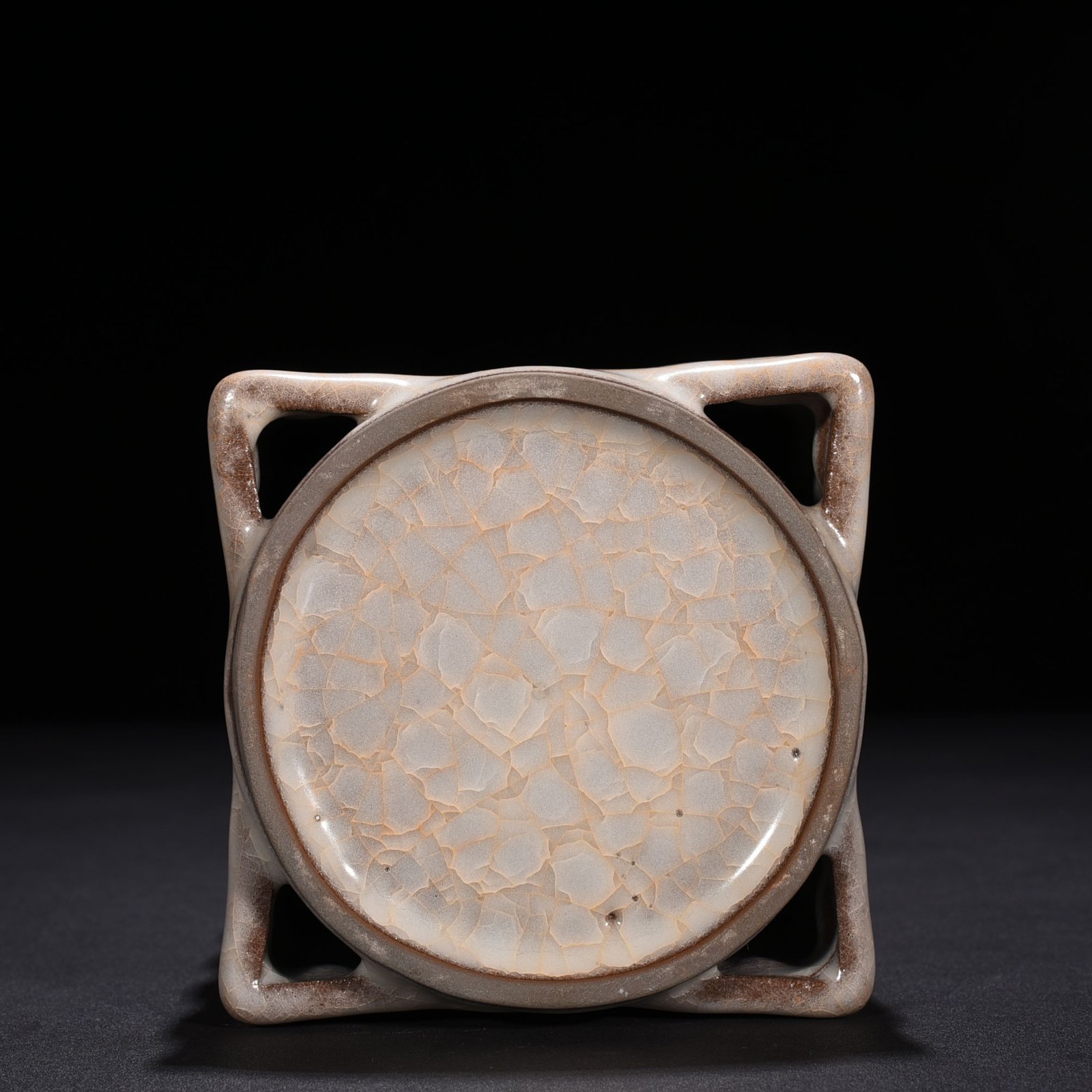 Song Dynasty Guan kiln ice cracked Cong style vase