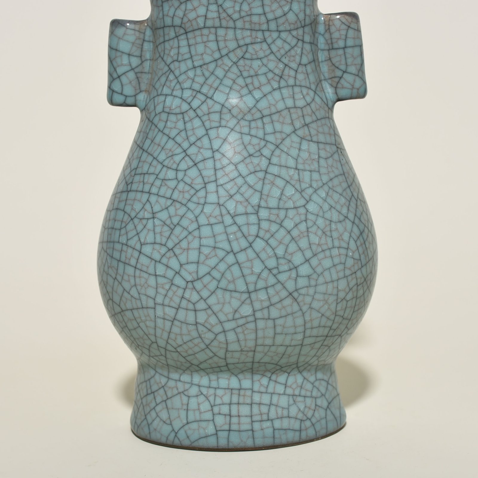 Song Dynasty azure glaze pierced ear vase