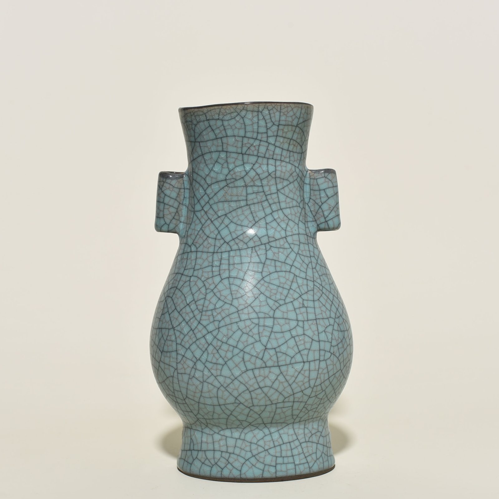 Song Dynasty azure glaze pierced ear vase