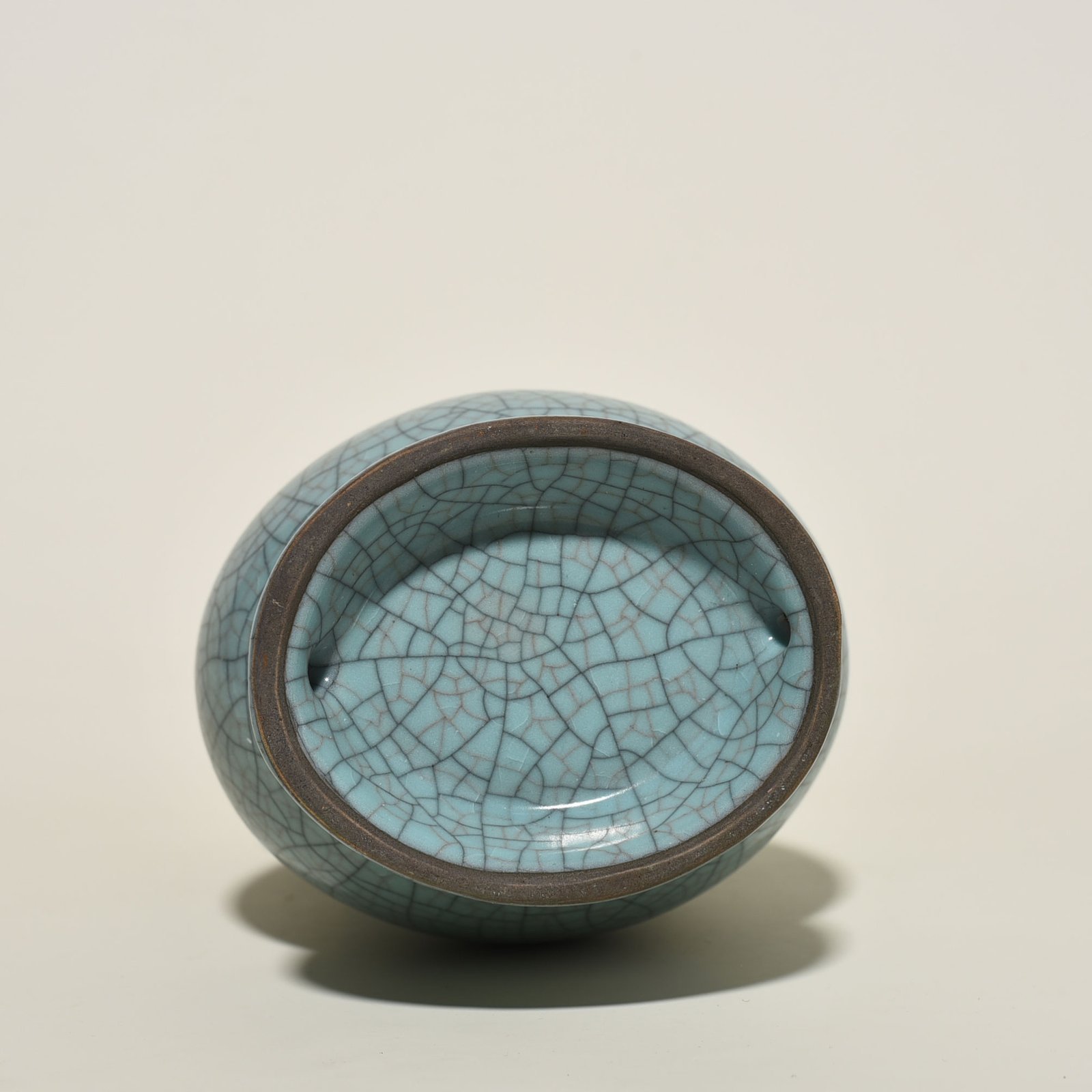 Song Dynasty azure glaze pierced ear vase