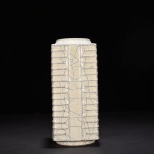 Song Dynasty Official Kiln moon white glaze Cong vase