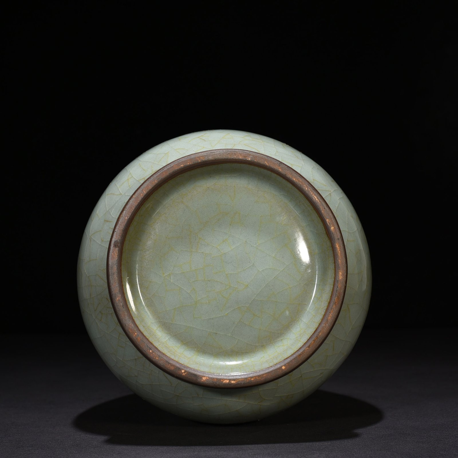 Song Dynasty official kiln dazzling pattern through-ear bottle