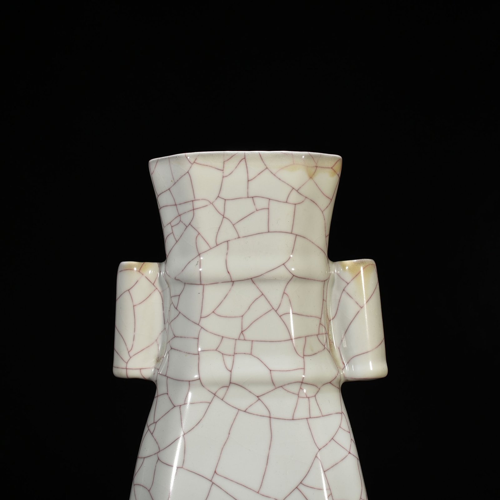 Song Dynasty Guan kiln square vase with ears