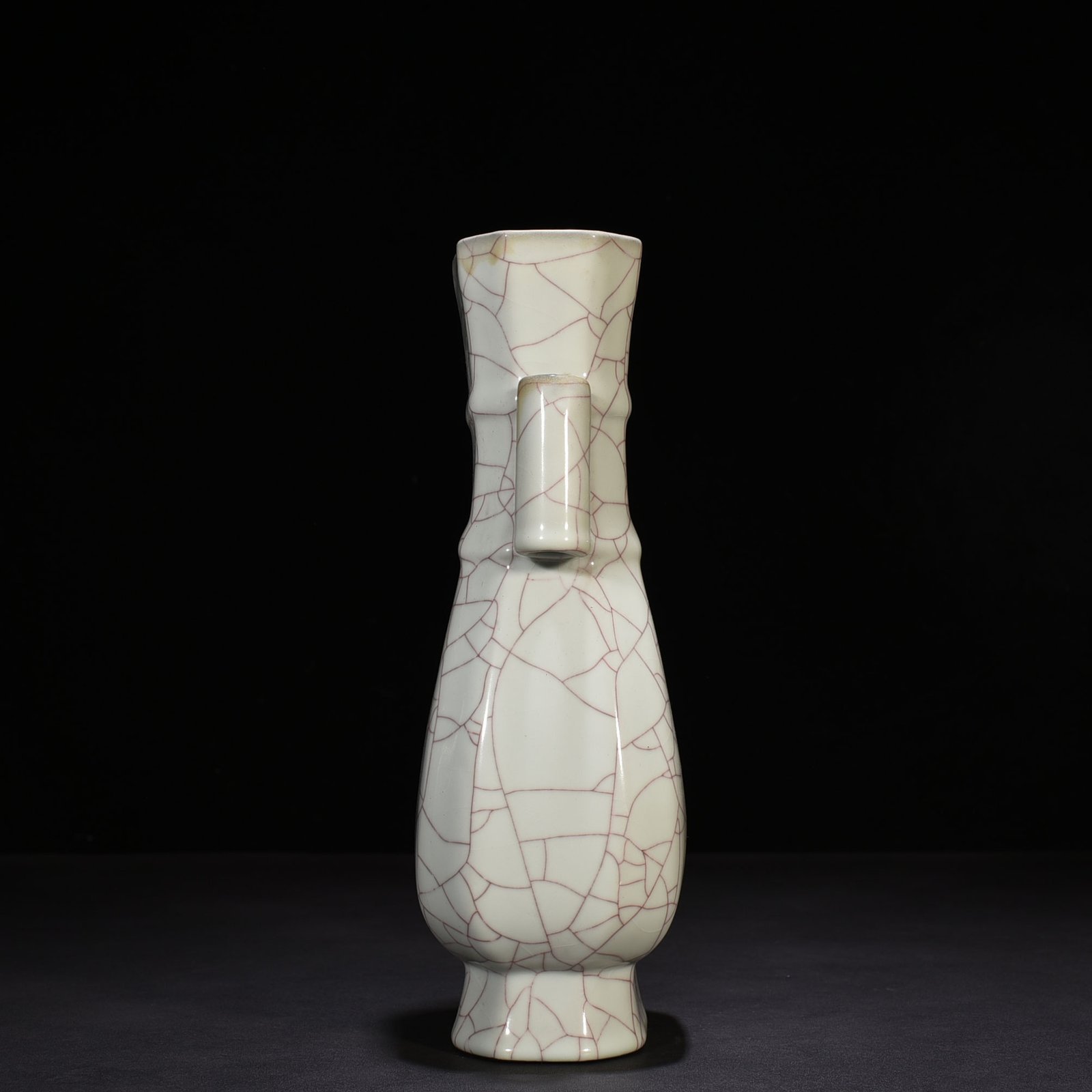 Song Dynasty Guan kiln square vase with ears