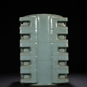 Song Dynasty official kiln celadon-glazed large Cong-style vase