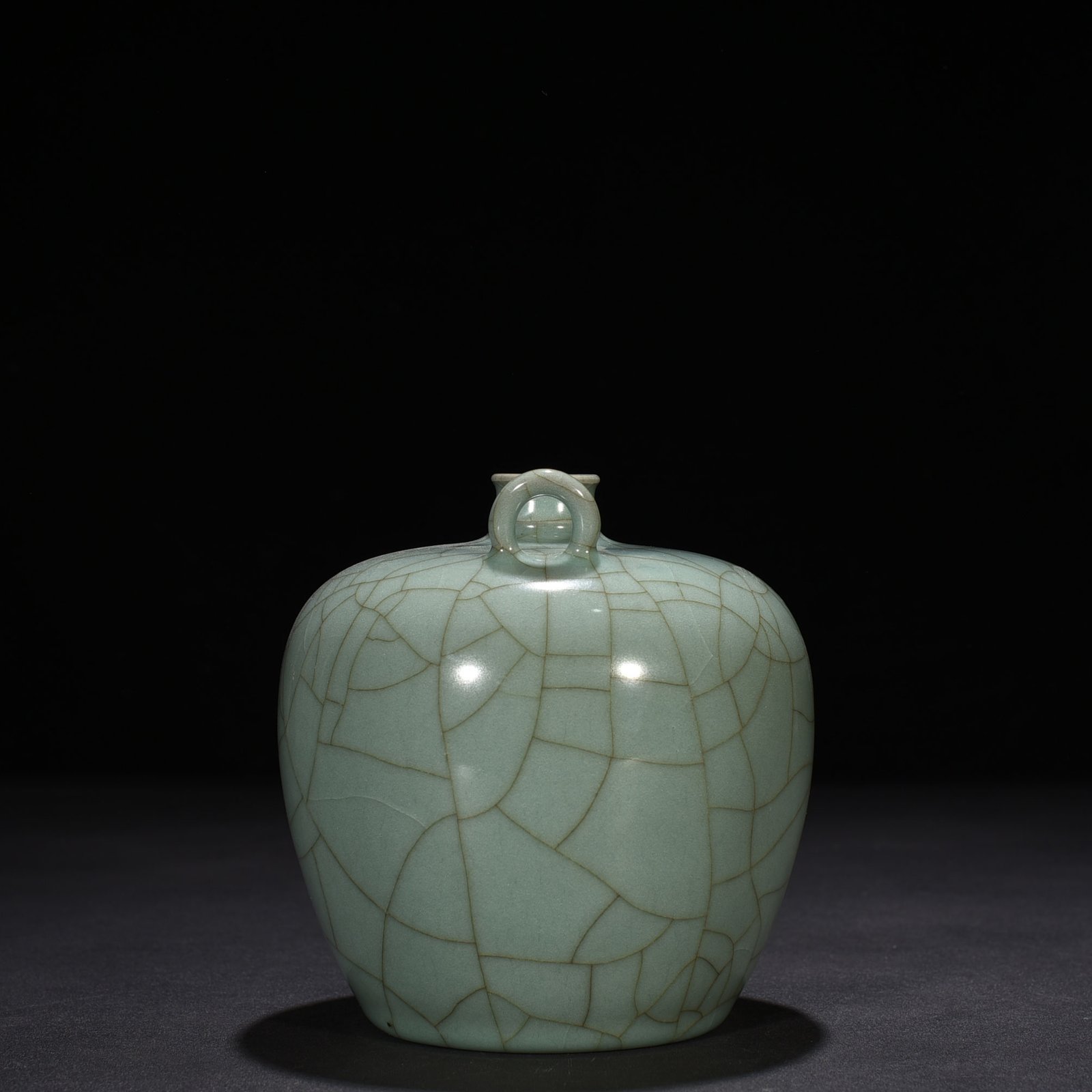 Song Dynasty official kiln celadon double series plum vase