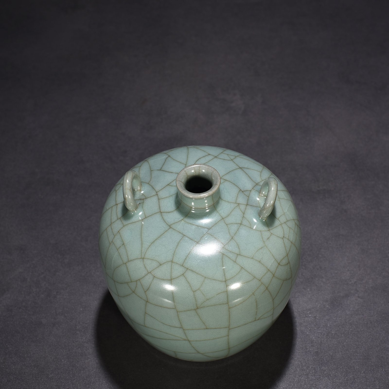 Song Dynasty official kiln celadon double series plum vase